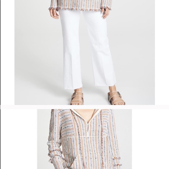 ⭐️⭐️⭐️⭐️⭐️Tory Burch Hollis Baja fringe trim metallic tunic - Picture 2 of 8